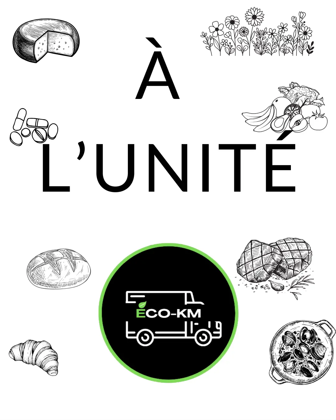 Eco-KM À l’Unité Montélimar – livraison de produits locaux, repas, fleurs et pain à domicile