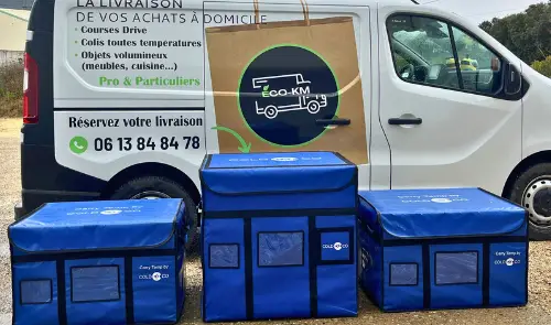 Livraison de colis à Montélimar par Éco-KM – véhicule professionnel et glacières isothermes pour transport toutes températures